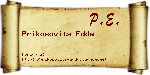 Prikosovits Edda névjegykártya